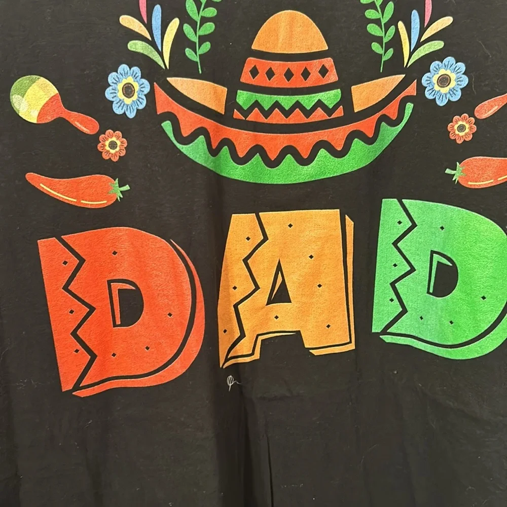 New Men’s Dad Mexican Print tshirt - Picture 6 of 6